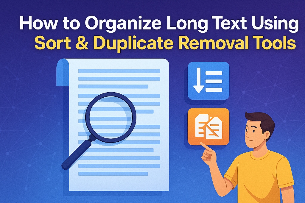 Organize Long Text: Sort & Remove Duplicates